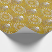 シルバーグレイ映画クリスマスエンジェル ラッピングペーパー (角)