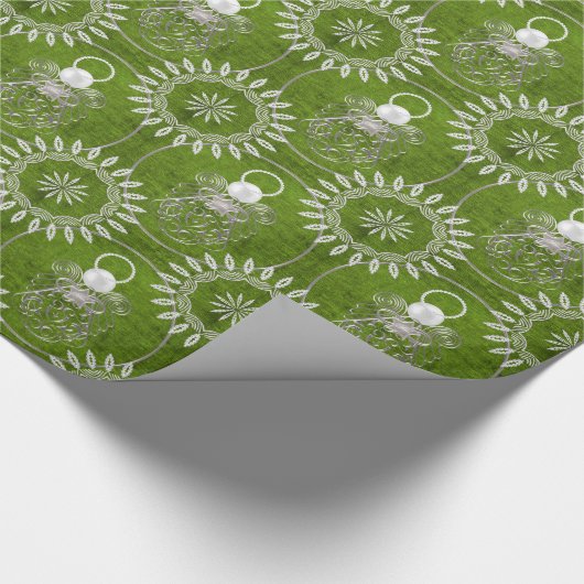 シルバーグレイ映画クリスマスエンジェル ラッピングペーパー (角)