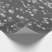 シルバーグレイ白黒かわいらし《写真》ぼけ味スパーク ラッピングペーパー (角)