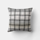 シルバーグレイ編組効果クッションスロー クッション (裏面)