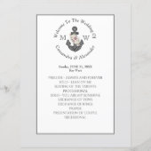 シルバーグレイ航海のフローラいかり結婚式 プログラム (正面)