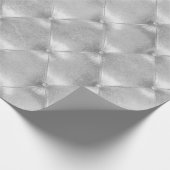 シルバーグレイ豪華な豪華なタフテッドレザーVIP ラッピングペーパー (角)