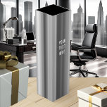 シルバーグレイ金属デザインワイン用化粧箱 ワインギフトボックス<br><div class="desc">ワイン用化粧箱は銀の灰色の金属デザインをインスパイア錫の屋根で特徴。誕生日や父の日などお祝いに優しい。</div>