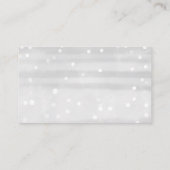 シルバーグレイ雪の結晶ベビーシャワーおむつラッフル エンクロージャーカード (裏面)