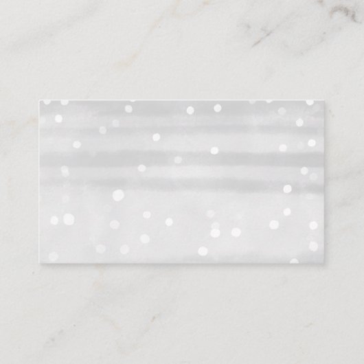 シルバーグレイ雪の結晶ベビーシャワーおむつラッフル エンクロージャーカード (裏面)