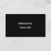 シルバーグレイ電気ギタービジネスカード2 名刺 (裏面)