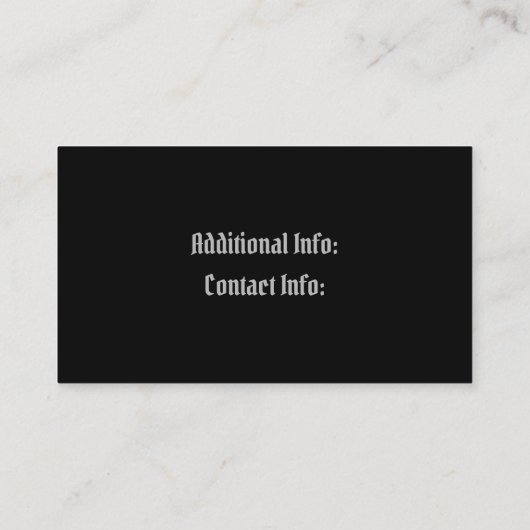 シルバーグレイ電気ギタービジネスカード2 名刺 (裏面)