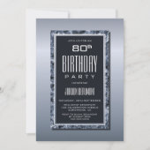 シルバーグレイ80th誕生日パーティー 招待状 (正面)