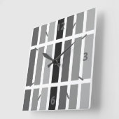 シルバーグレイ スクエア壁時計 (傾斜)