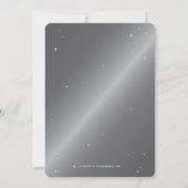 シルバーグレイ スパークリング スパイダー ウェブ ハロウィン パーティー 招待状 (裏面)