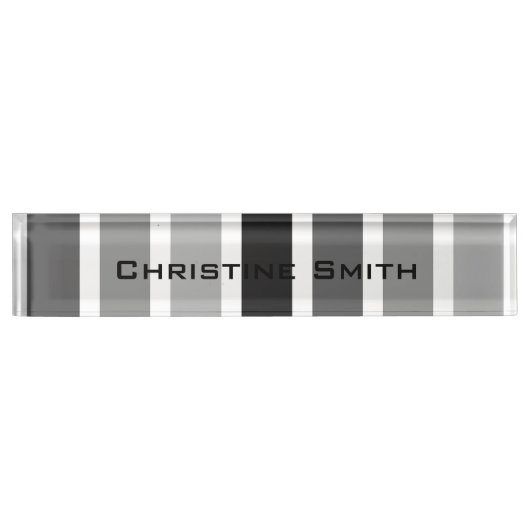 シルバーグレイ デスクネームプレート (正面)