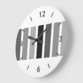 シルバーグレイ ラージ壁時計 (傾斜)