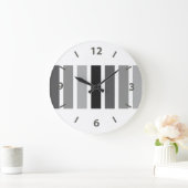 シルバーグレイ ラージ壁時計 (ホーム)