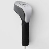 シルバーグレカスタムーラウンドビジネスロゴ会社 ゴルフヘッドカバー (アングル)