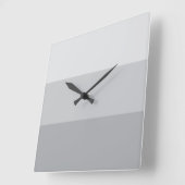 シルバーグレストライプのー スクエア壁時計 (傾斜)