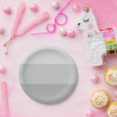 シルバーグレストライプのー ペーパープレート (パーティー)