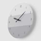 シルバーグレストライプのー ラージ壁時計 (傾斜)