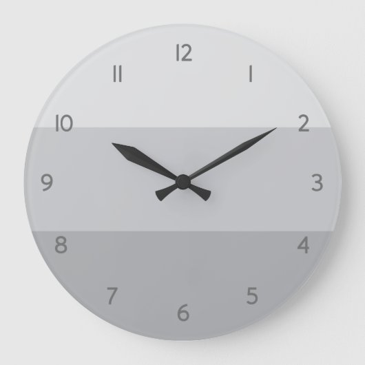 シルバーグレストライプのー ラージ壁時計 (正面)