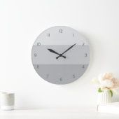 シルバーグレストライプのー ラージ壁時計 (ホーム)