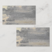 シルバーグレンジセピア金ゴールドセメントウォールグレーミニマル 名刺 (正面/裏面)