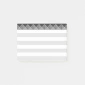 シルバーグレーとホワイトストライプ ポストイット (正面)