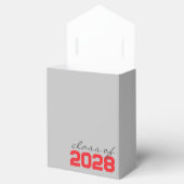 シルバーグレーと赤の卒業のお願いボックス フェイバーボックス (オープン)