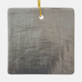 シルバーグレーの曇りファブリックの外観 セラミックオーナメント (正面)