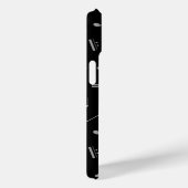 シルバーグレーの楽譜オンブラック Case-Mate iPhoneケース (裏面 / 右)