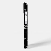 シルバーグレーの楽譜オンブラック Case-Mate iPhoneケース (裏面 / 左)