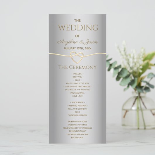 シルバーグレーの結婚式 プログラム (スタンド正面)