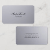 シルバーグレーの背クラシカル景 名刺 (正面/裏面)