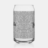 シルバーグレーの輝きガーリーきらきら光る名前をカスタムする ガラス缶 (左)