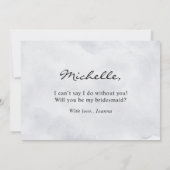 シルバーグレーアイボリーフローラは私の花嫁になる 招待状 (裏面)