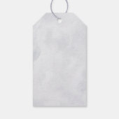 シルバーグレーアイボリーフローラウィンターウェディングウェルカムG ギフトタグ (裏面)