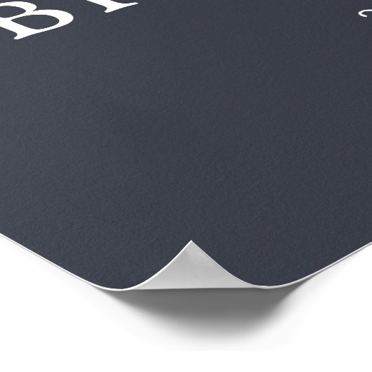 シルバーグレーアイボリーフローラブライダルシャワーウェルカムポー ポスター (角)