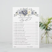 シルバーグレーアイボリーフローラ冬ブライダルシャワーゲーム (スタンド正面)