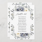 シルバーグレーアイボリーフローラ冬季座席表 招待状 (正面/裏面)