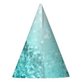 シルバーグレーアクアティール（緑がかった色）海グリッター#1 パーティーハット (裏面)