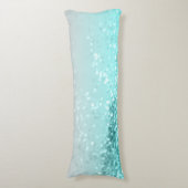 シルバーグレーアクアティール(緑がかった色)海グリッター#1 ボディピロー (正面縦)