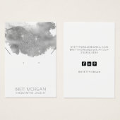 シルバーグレーインクグリッターイヤリング及びネックレス (正面&裏面)