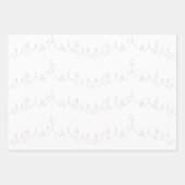 シルバーグレーイードムバラクマスジドパターンデザイン ラッピングペーパーシート (正面2)