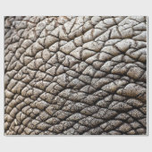 シルバーグレーエレファントスキンアニマルプリント ラッピングペーパー (フラット)