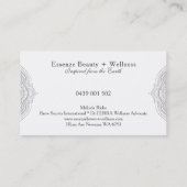 シルバーグレーオンホワイトペイズリー 名刺 (裏面)