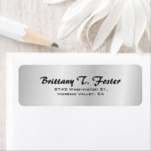 シルバーグレーカーブブラシスクリプトミニマルエレガントリスト ラベル (インサイチュ)