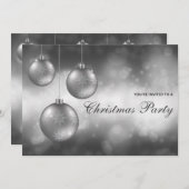 シルバーグレークリスマスバウブルクリスマスパーティー 招待状 (正面/裏面)