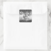 シルバーグレークリスマスバウブル – 手作り – スクエアシール (バッグ)