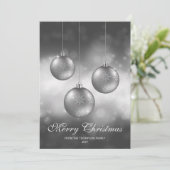 シルバーグレークリスマスボーカスタムブルと文字 シーズンカード (スタンド正面)