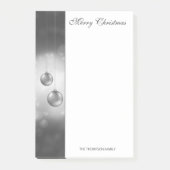 シルバーグレークリスマスボーカスタムブルと文字 ポストイット (正面)