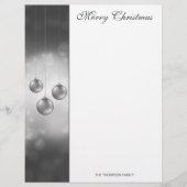 シルバーグレークリスマスボーカスタムブルと文字 レターヘッド (正面)