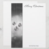 シルバーグレークリスマスボーカスタムブルと文字 レターヘッド (正面/裏面)